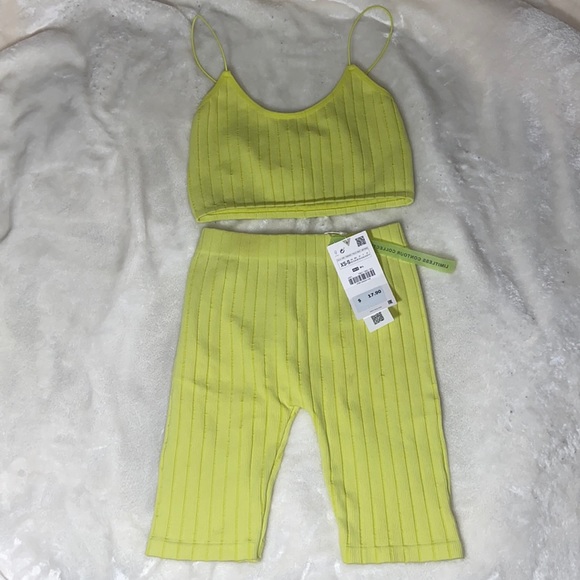 Zara Other - Zara Neon Green Matching Set